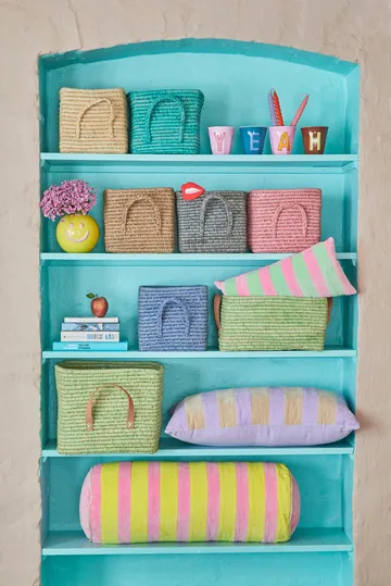 Panier de rangement Rice raffia - Soft green - RICE