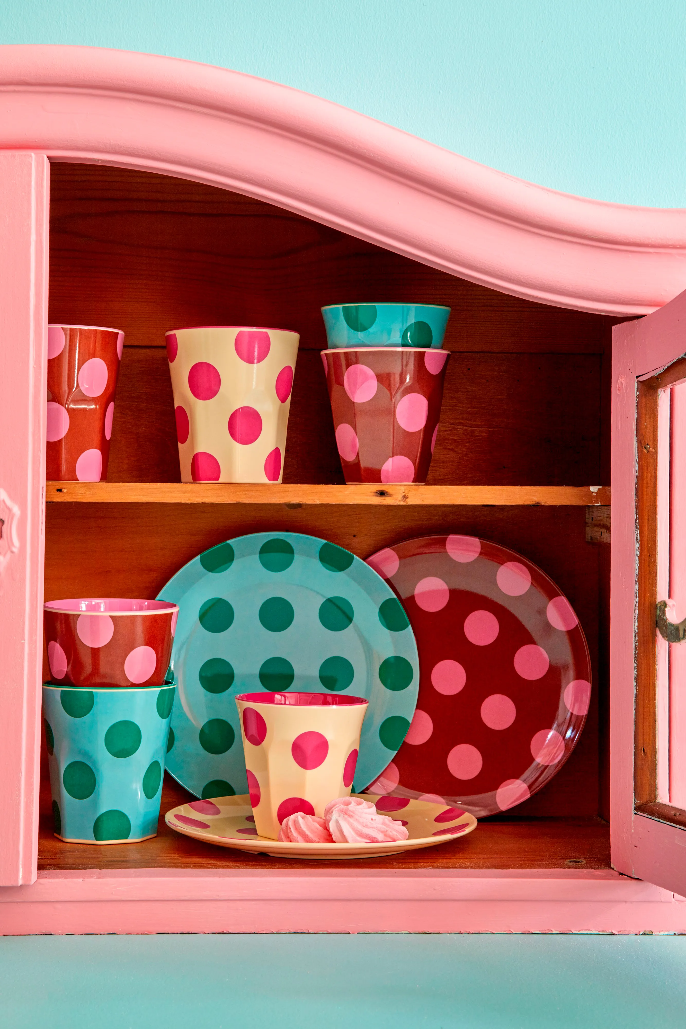 Assiette Plateau Rice En Mélamine Motif Selma Flower Mint 30cm