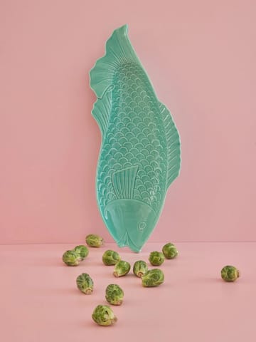 Plat de service à poisson Rice 20x53 cm - Aqua - RICE