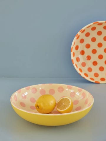 Saladier en mélamine Rice Ø 29,9 cm - Pink dots-yellow - RICE