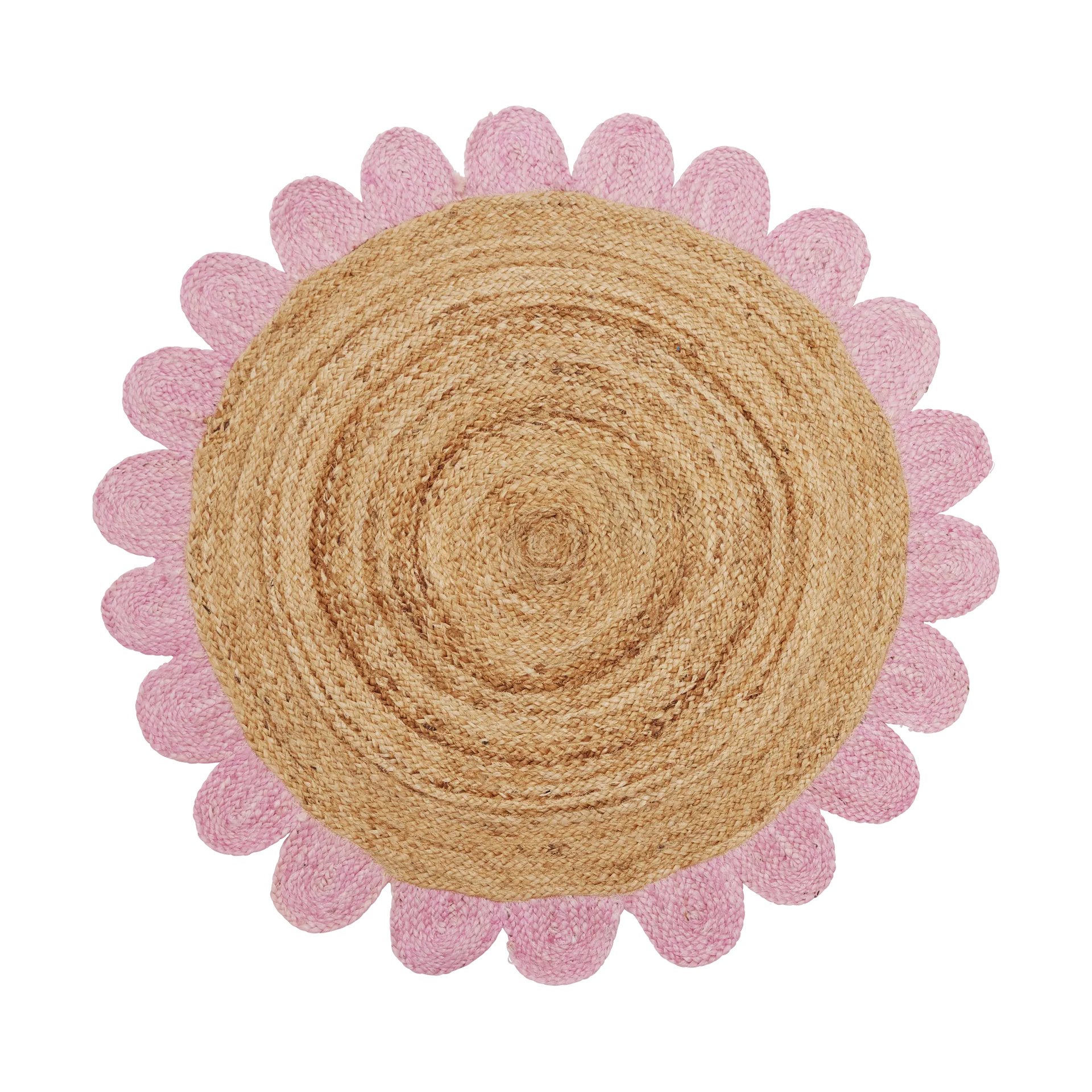 Tapis en jute Rice Ø120 cm, Pink RICE