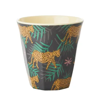 Tasse en mélamine Rice medium - Leopard and leaves - RICE