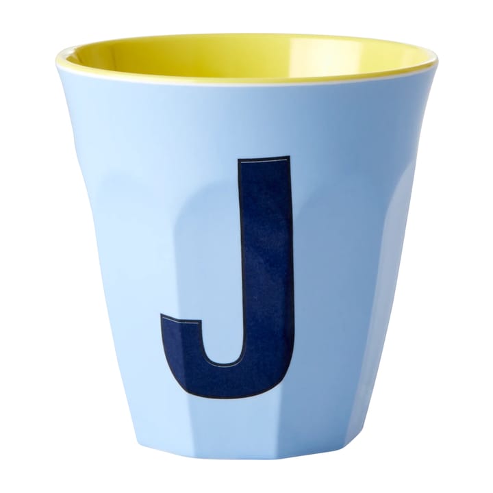 Tasse en mélamine Rice medium lettre J 30 cl - Soft blue - RICE