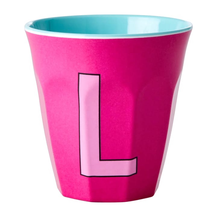 Tasse en mélamine Rice medium lettre L 30 cl - Fuchsia - RICE