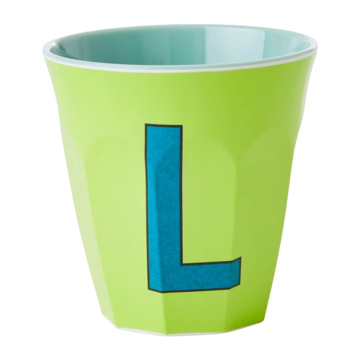 Tasse en mélamine Rice medium lettre L 30 cl - Lime green - RICE