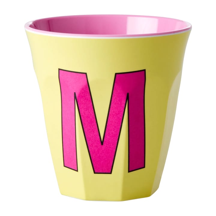 Tasse en mélamine Rice medium lettre M 30 cl - Yellow - RICE