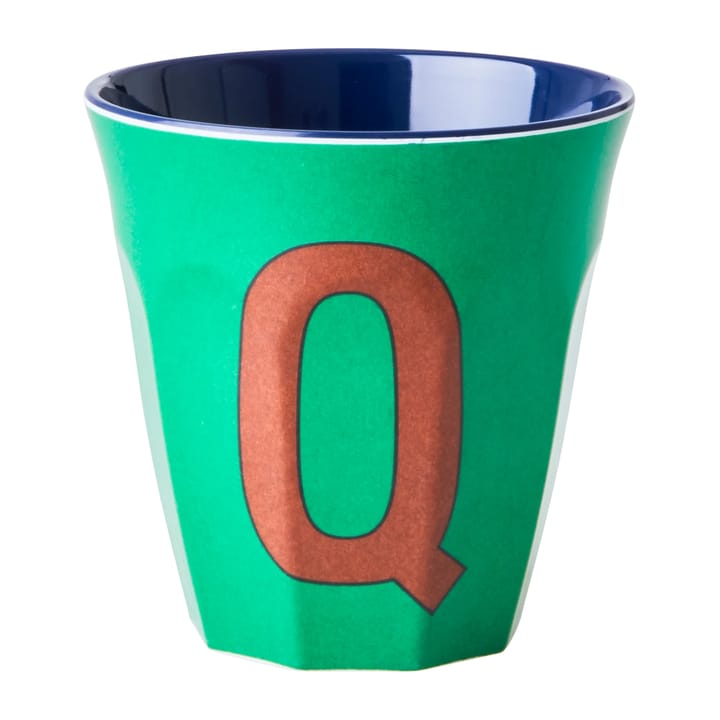 Tasse en mélamine Rice medium lettre Q 30 cl - Green - RICE