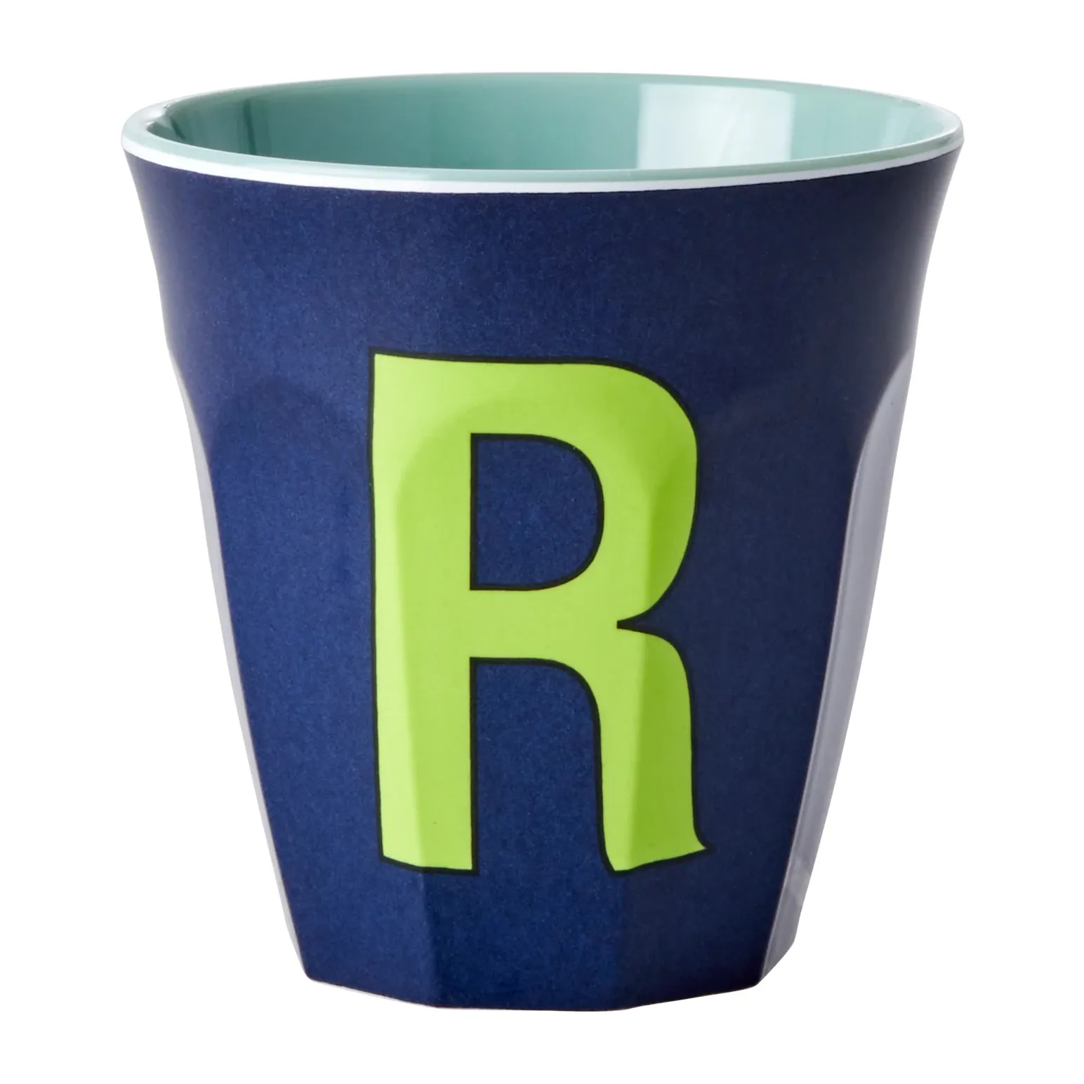Tasse en mélamine Rice medium lettre R 30 cl, Dark blue RICE