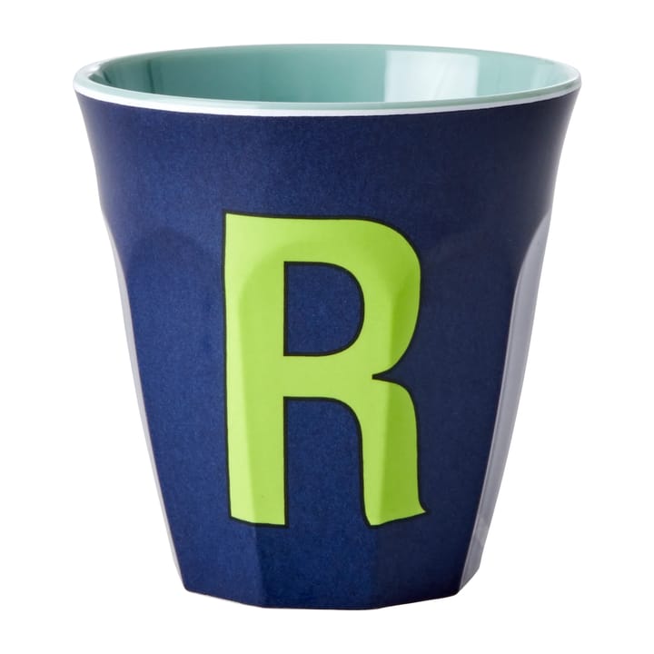 Tasse en mélamine Rice medium lettre R 30 cl - Dark blue - RICE