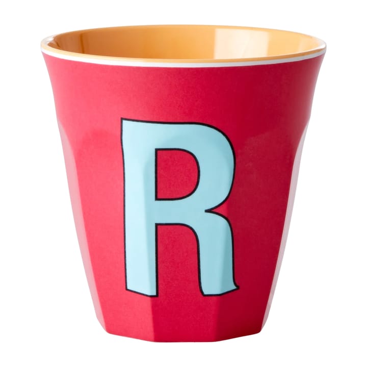 Tasse en mélamine Rice medium lettre R 30 cl - Red kiss - RICE