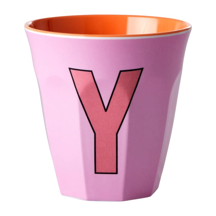 Tasse en mélamine Rice medium lettre Y 30 cl - Pink - RICE