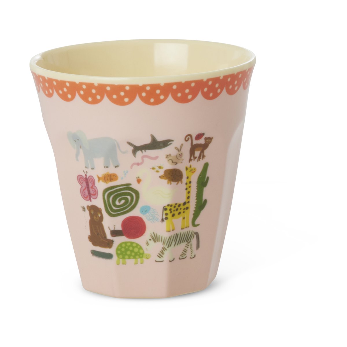 RICE Tasse en mélamine Rice medium Wildlife pink | Design Scandinave | Verres à eau | Rose
