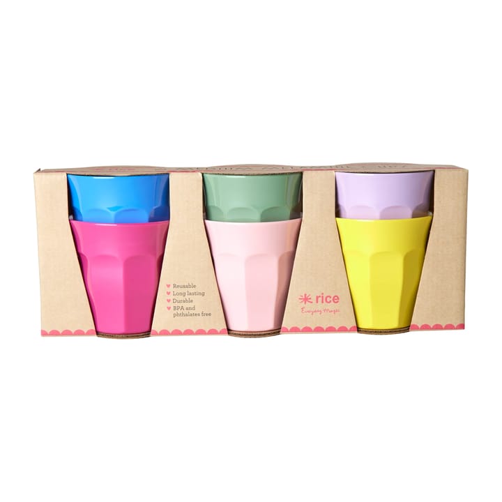 Tasse en mélamine Rice moyen Lot de 6 - Multicolor - RICE