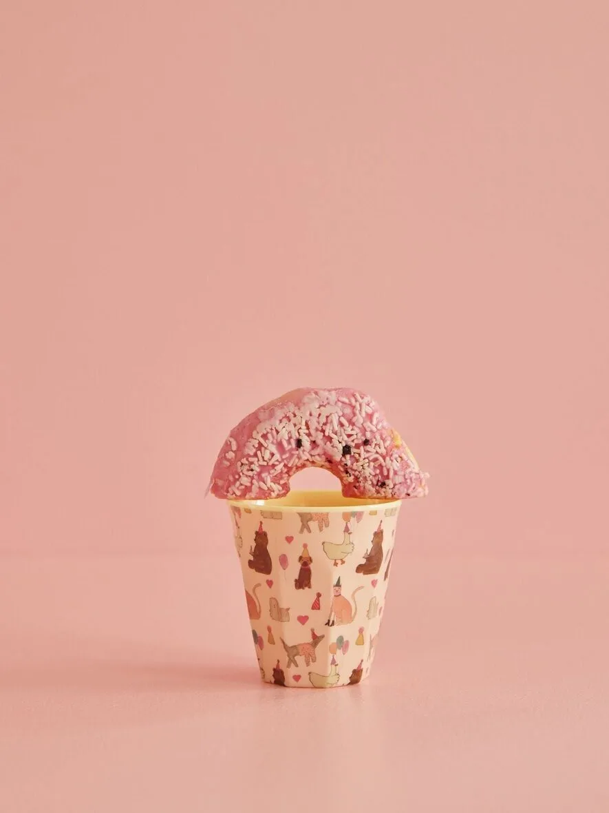 Tasse en mélamine Rice small 20 cl, Animal print-lavender RICE