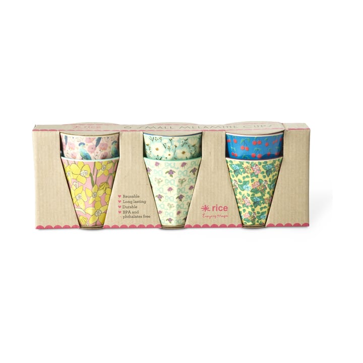 Tasse en mélamine Rice small Lot de 6, Show youre true colors imprimés RICE