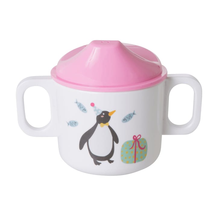 Tasse pour enfant Rice avec deux poignées 20 cl - Party animal-Pink - RICE