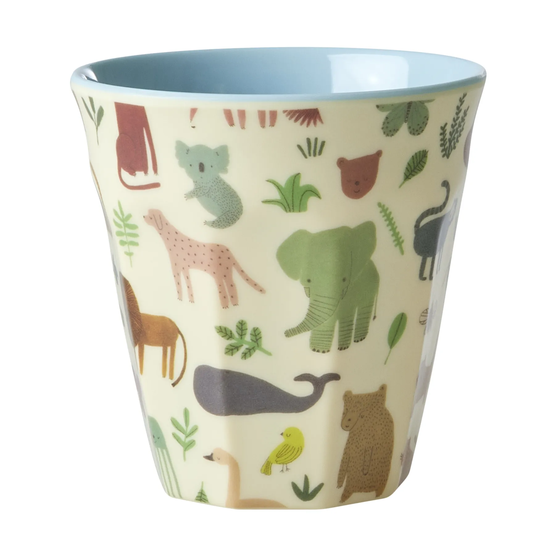 Tasse pour enfant Rice mélamine, Sweet Jungle Print-Soft blue RICE