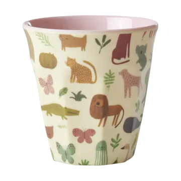 Tasse pour enfant Rice mélamine - Sweet Jungle Print-Soft Pink - RICE