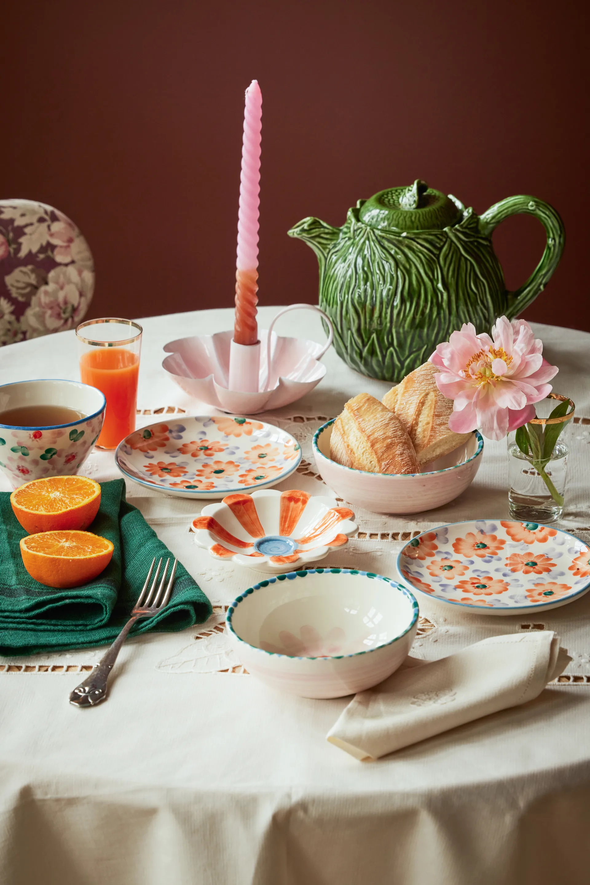 Théière céramique Rice 1,6 L, Embossed kale design RICE