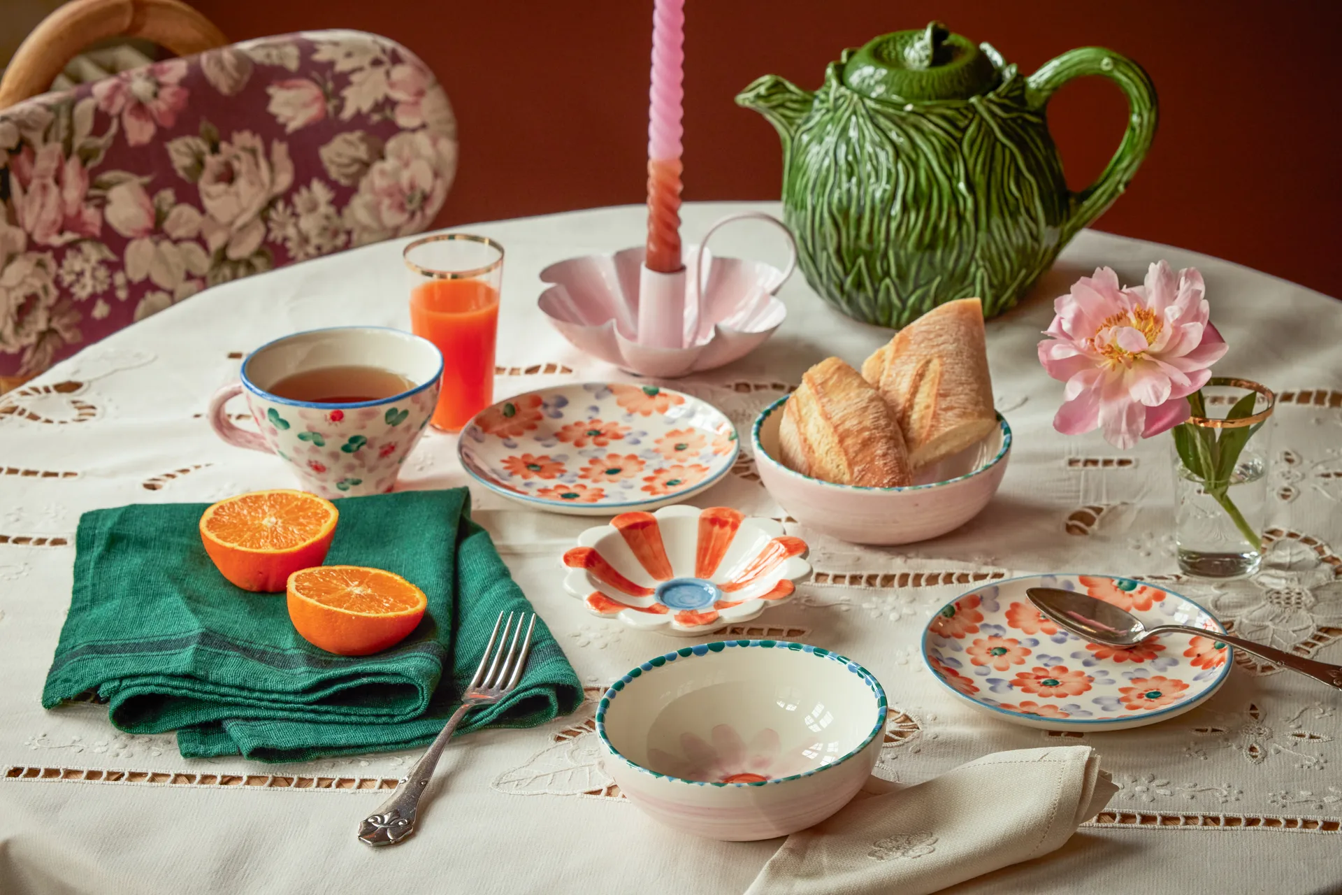 Théière céramique Rice 1,6 L, Embossed kale design RICE