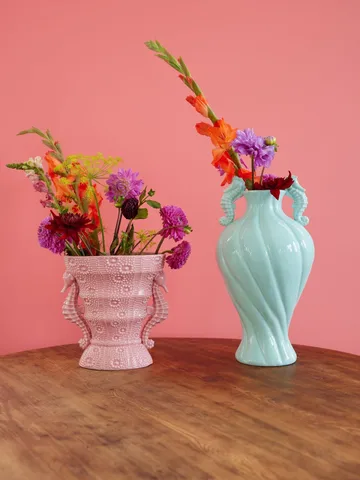 Vase Rice seahorse large 25 cm - Pink - RICE