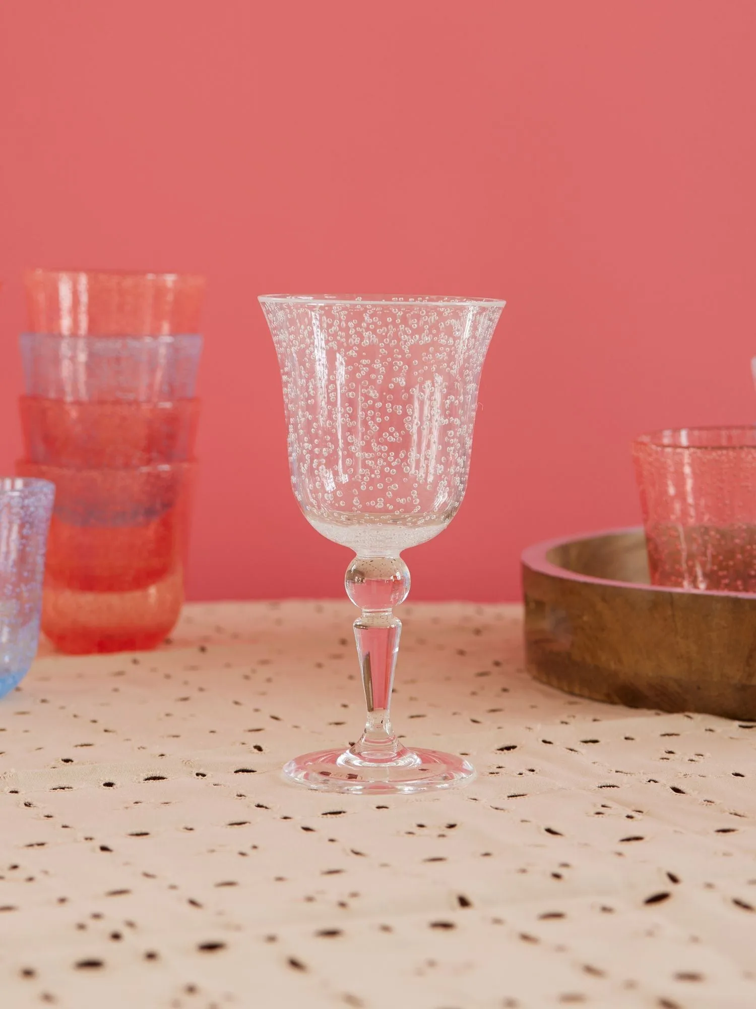 Verre à vin Rice Bubble Design 36 cl, Clear RICE