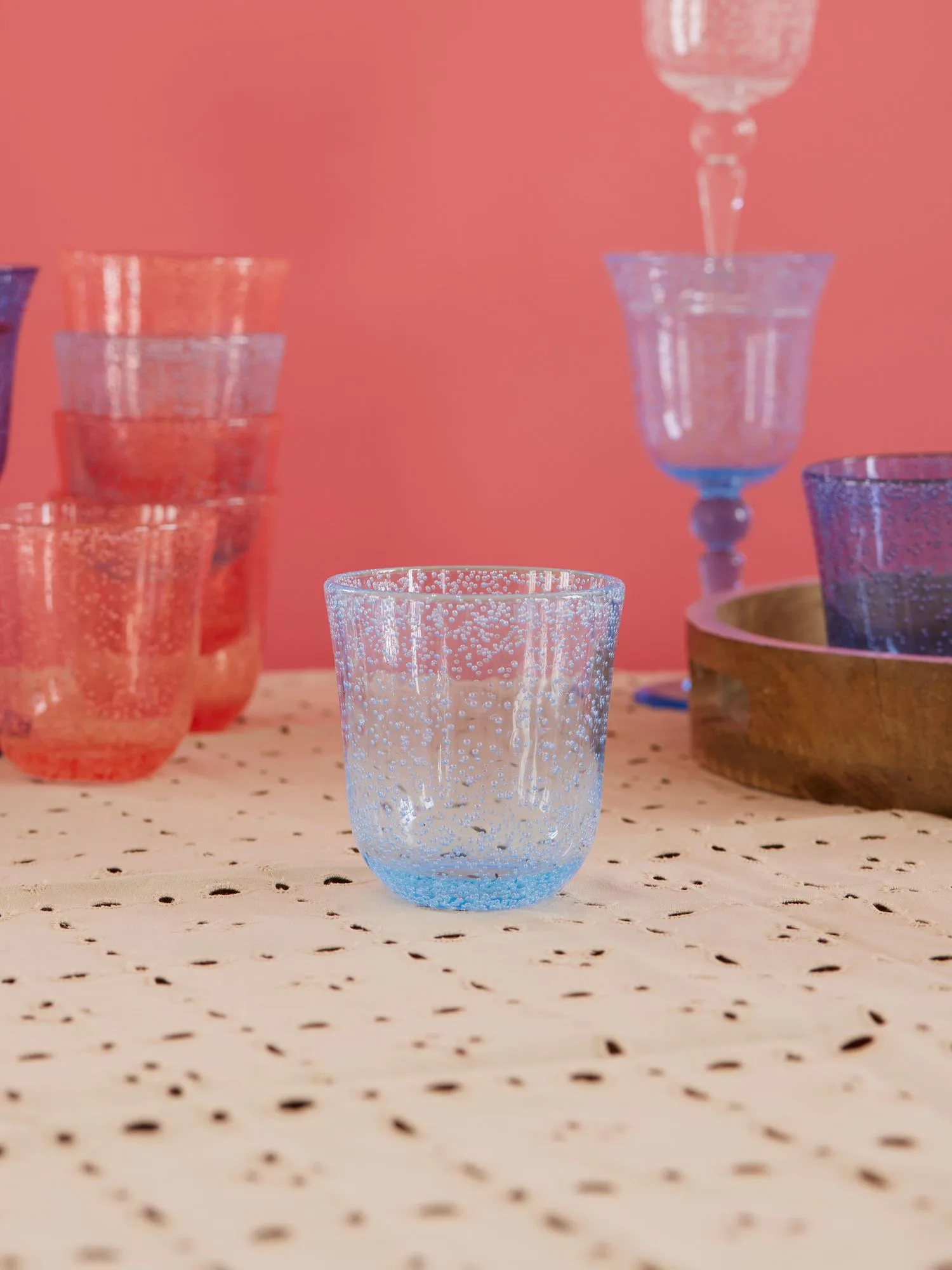 Verre tumbler Rice Bubble Design acrylique 41 cl, Mint RICE