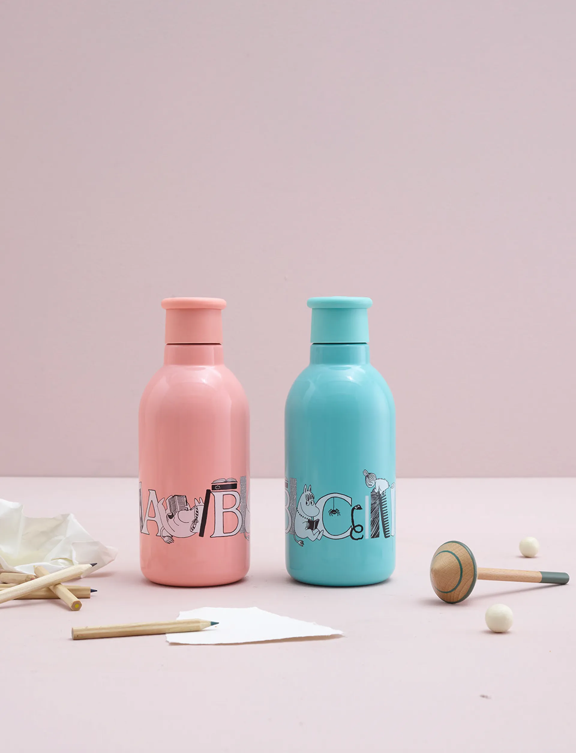 Bouteille thermos Moomin ABC 0,5 L, Moomin salmon RIG-TIG