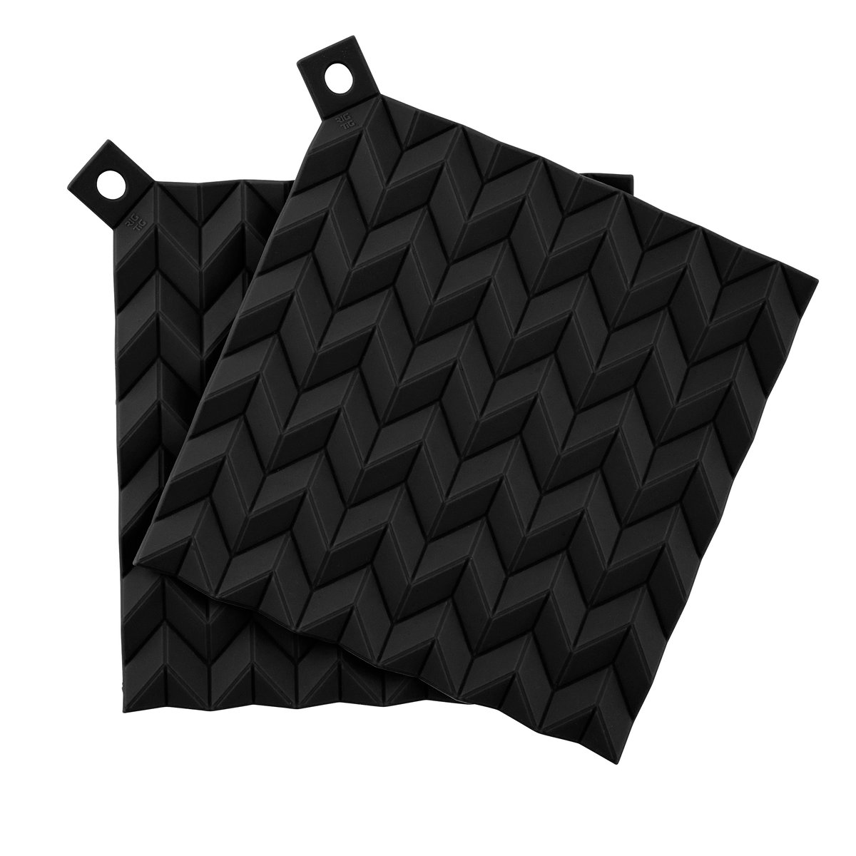 RIG-TIG Manique HOLD-ON lot de 2 Noir | Design Scandinave | Maniques & gants isolants | Noir