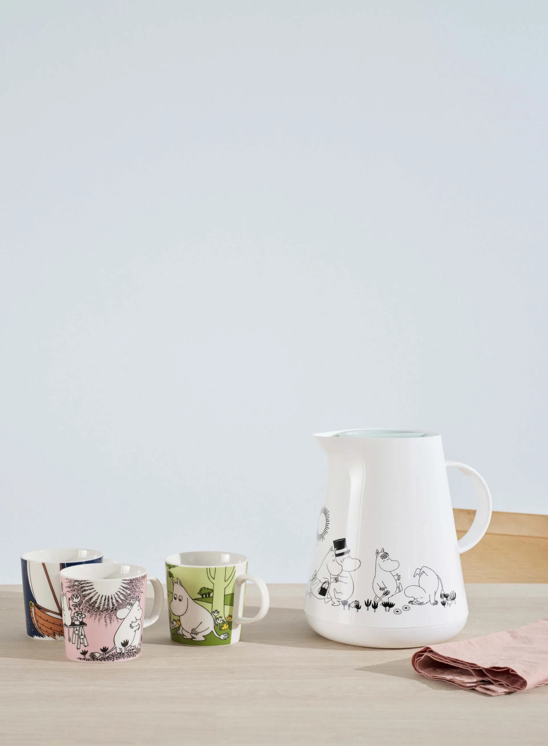 Pichet thermos HOTTIE Moomin 1 l, White-dusty green RIG-TIG