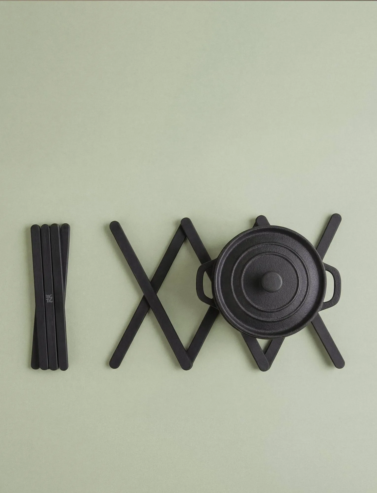 TRIX dessous de plat, Noir, 20,7 cm RIG-TIG