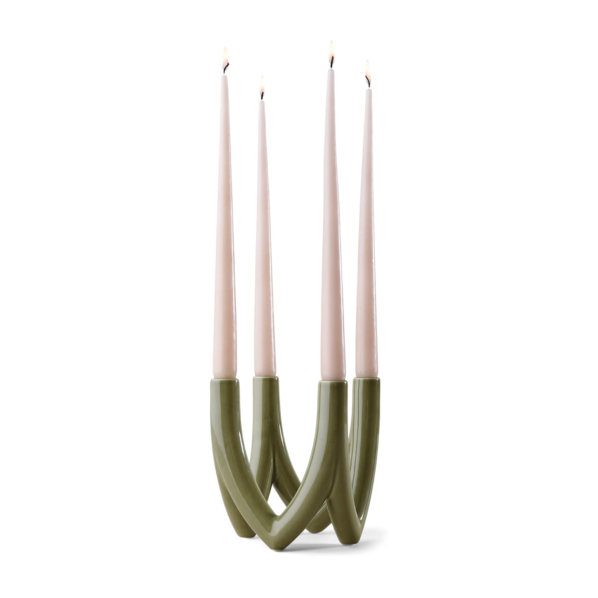 Bougeoir Chandelier no. 56, Olive green Ro Collection