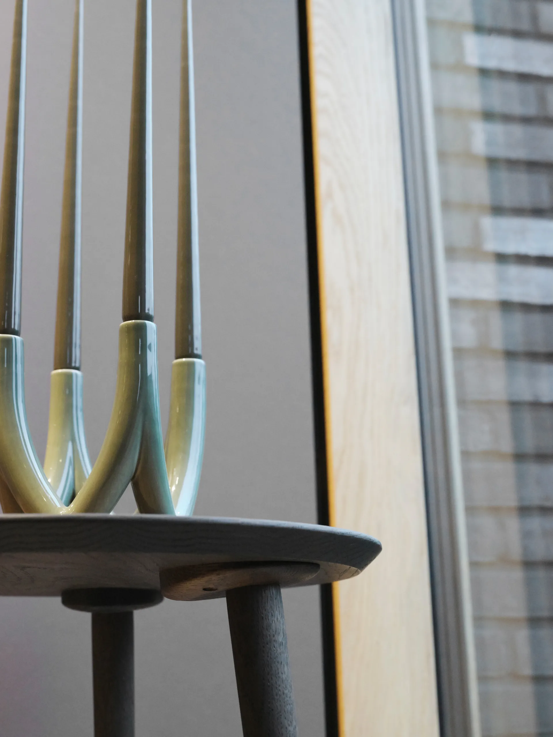 Bougeoir Chandelier no. 56, Olive green Ro Collection