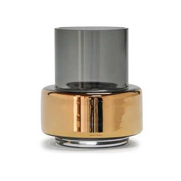 Porte-bougie fumé Hurricane No 25 - jaune - Ro Collection