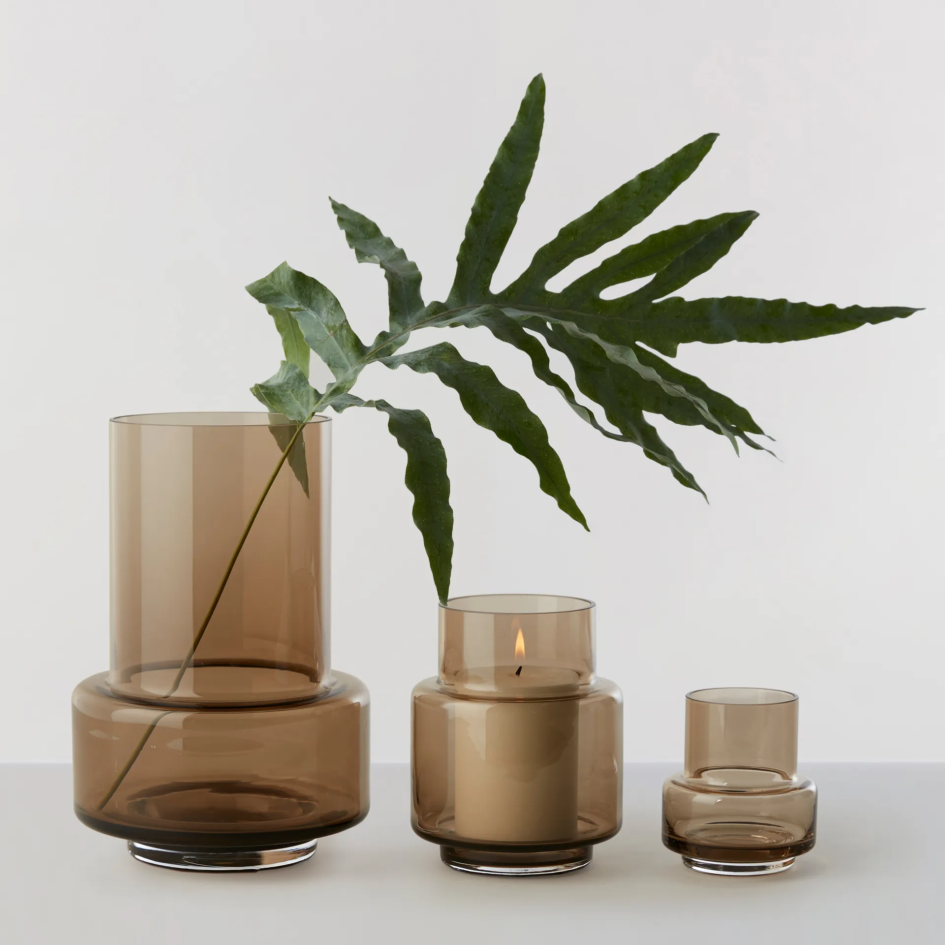 Porte-bougie Hurricane No 25, Sepia brown Ro Collection