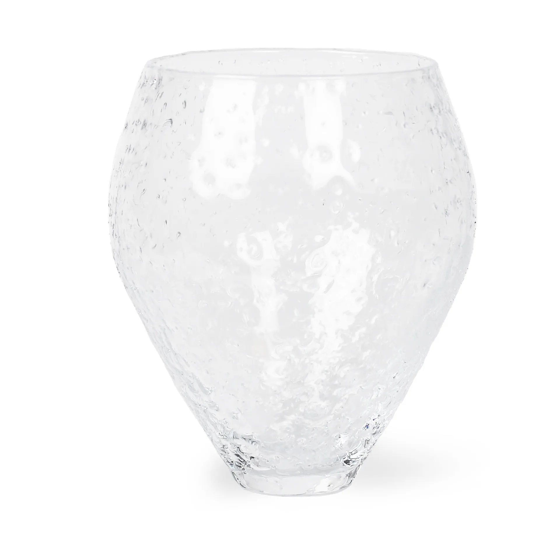 Vase en verre Crushed medium, Clear Ro Collection