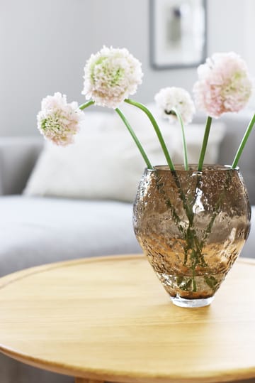 Vase en verre Crushed medium - Sepia brown - Ro Collection