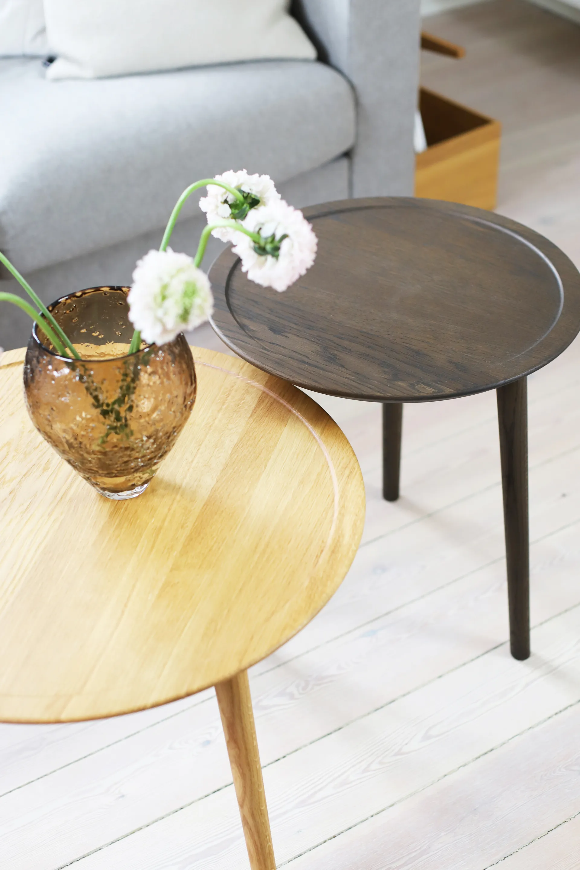 Vase en verre Crushed medium, Sepia brown Ro Collection