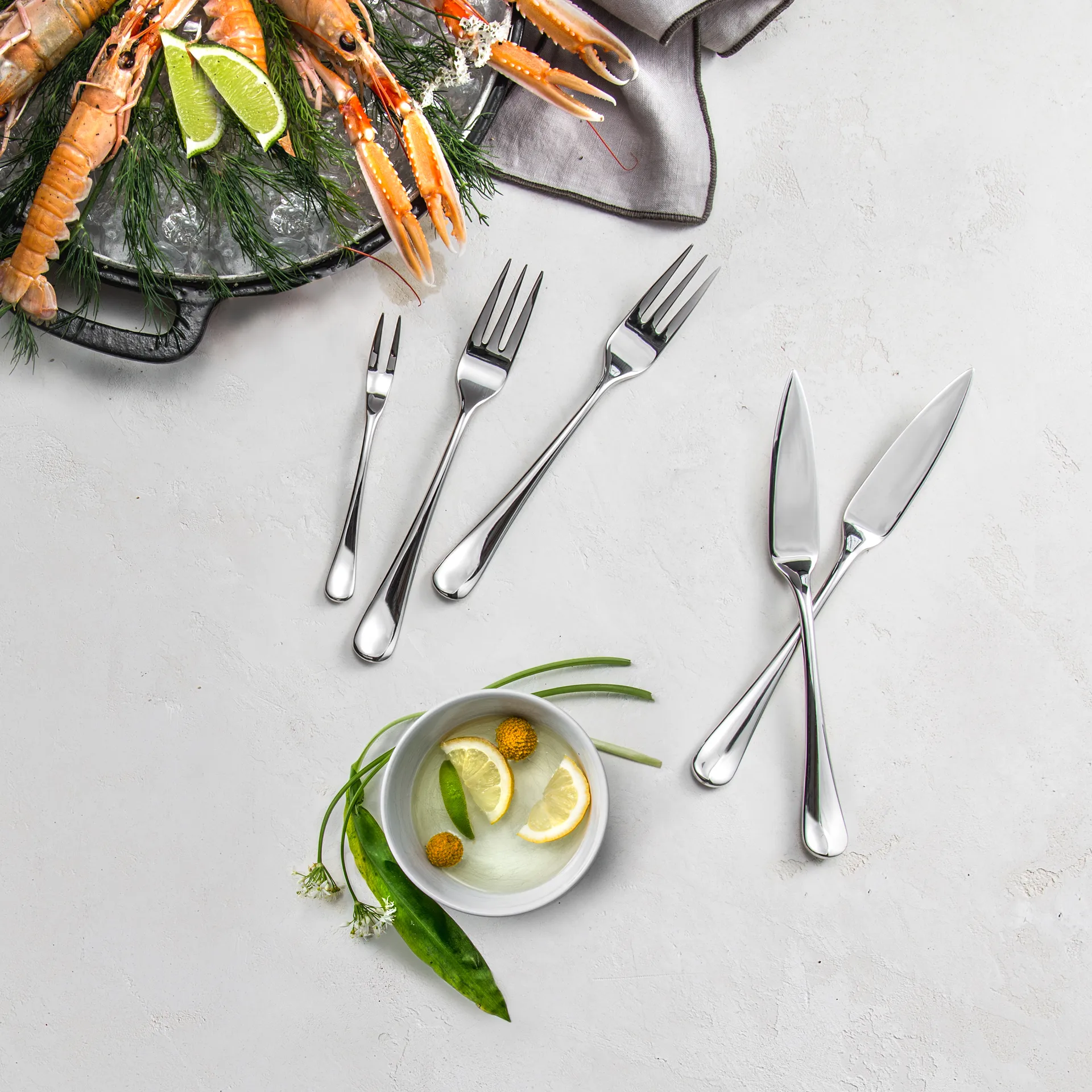 Couteau à poisson effet miroir Radford, Acier inoxydable Robert Welch