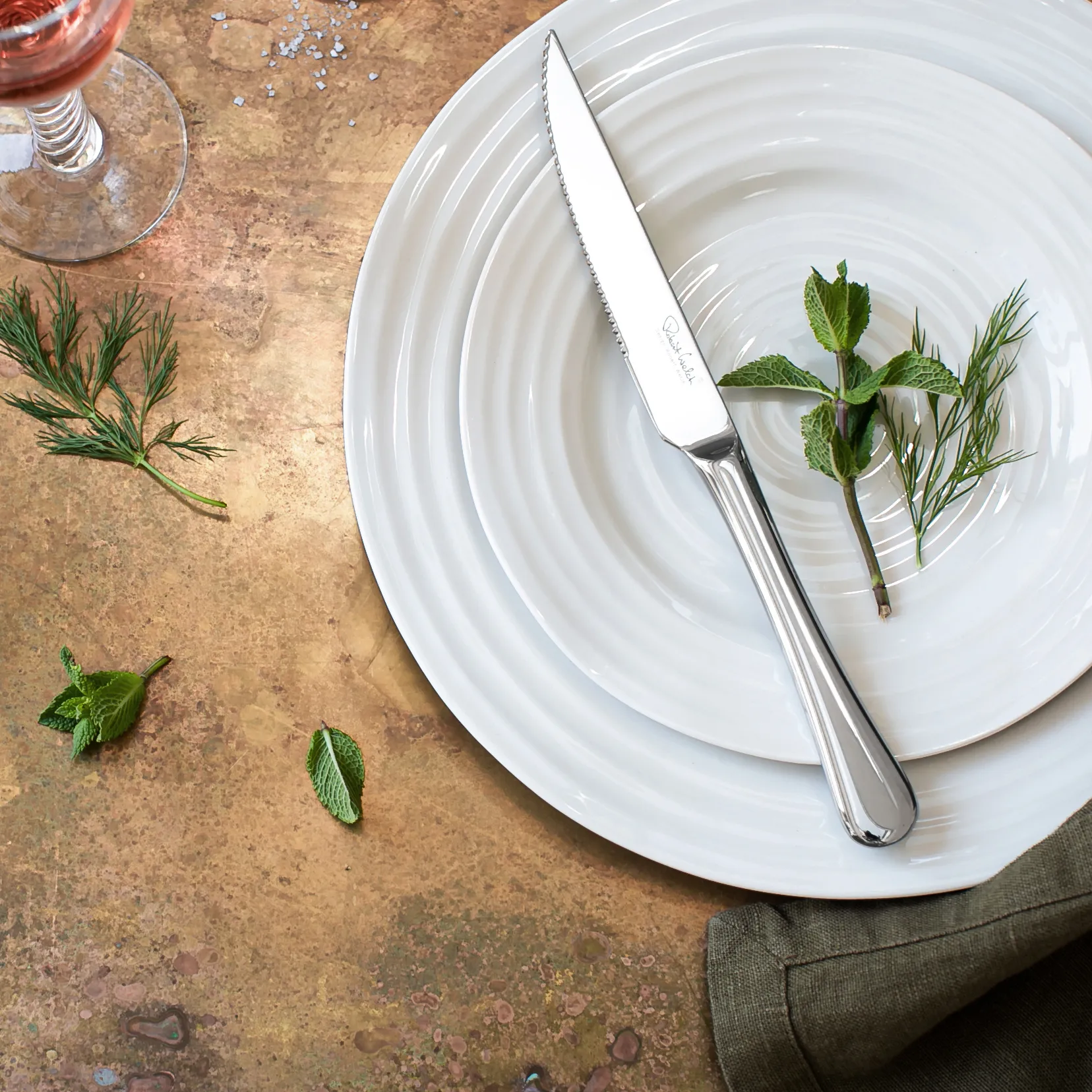 Couteau à steak effet miroir Radford, Acier inoxydable Robert Welch