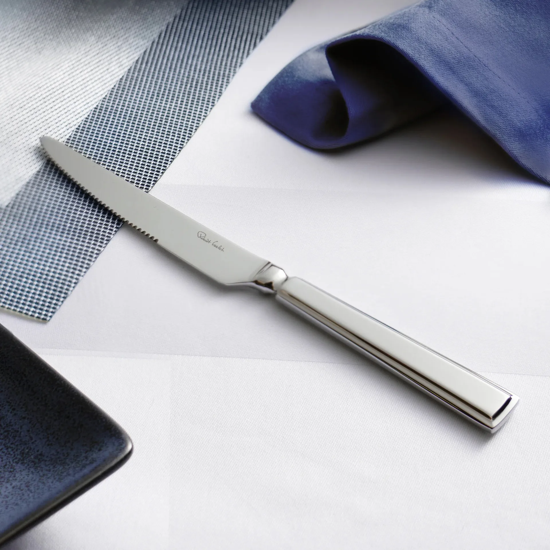 Couteau à steak Fairford bright, Acier inoxydable, lot de 4 Robert Welch