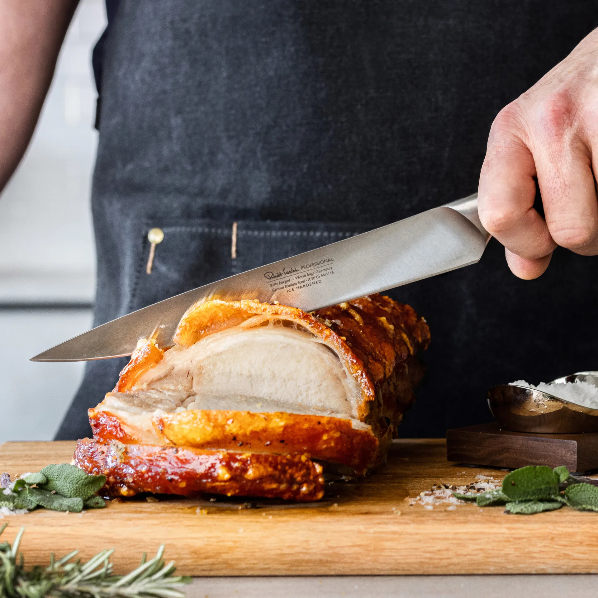 Couteau à trancher Robert Welch Professional 22 cm, Acier inoxydable Robert Welch