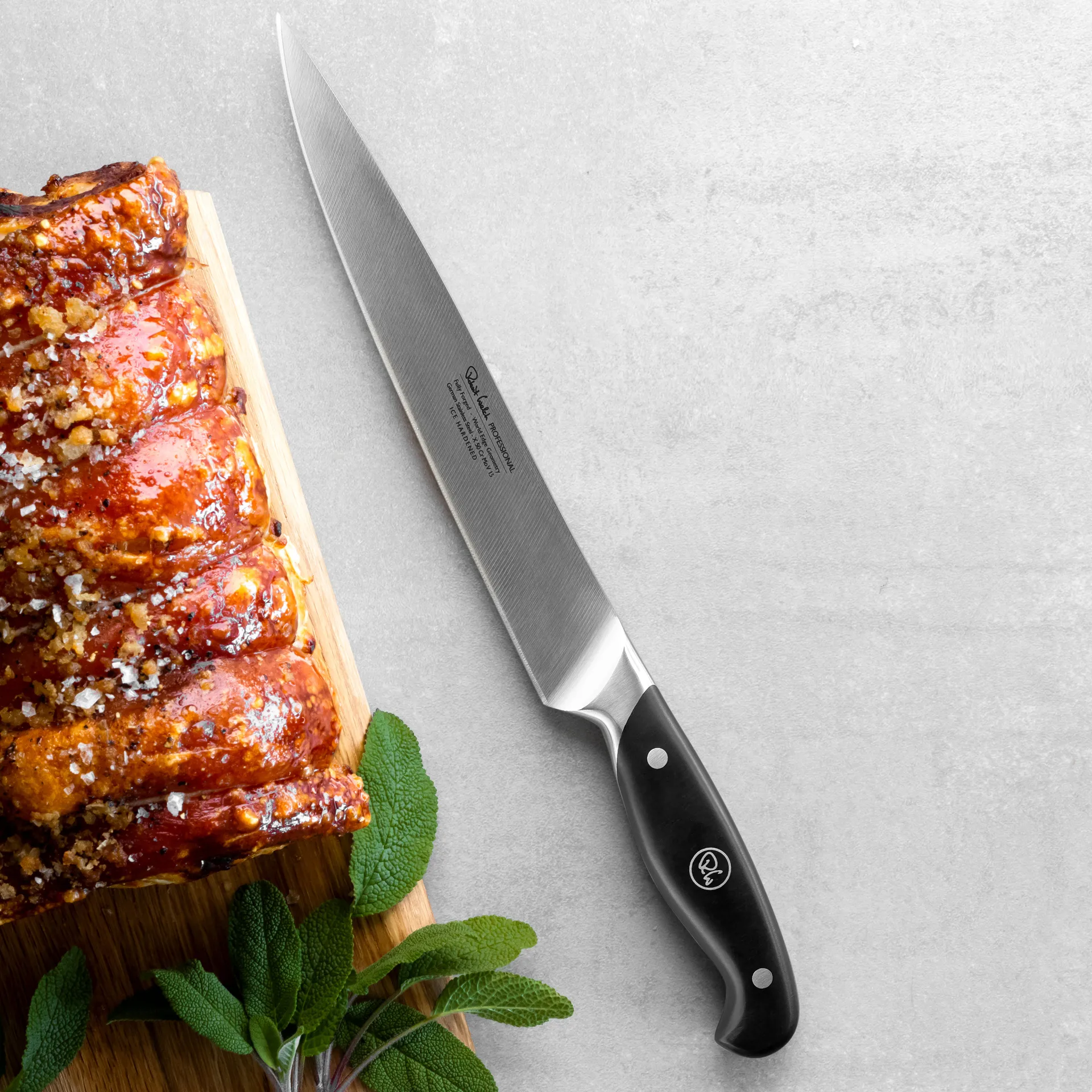 Couteau à trancher Robert Welch Professional 22 cm, Acier inoxydable Robert Welch