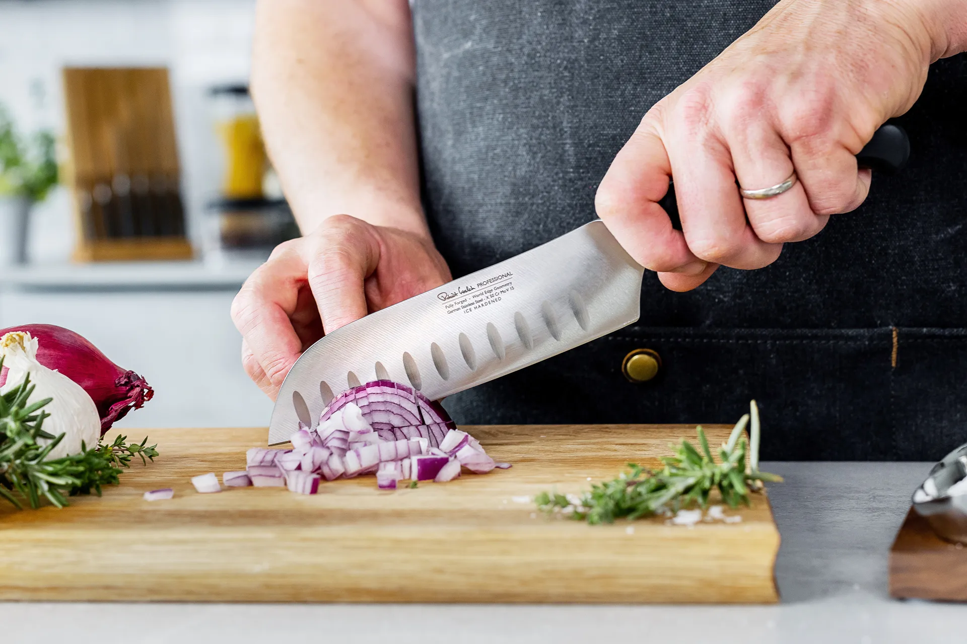 Couteau Santoku Robert Welch Professional 17 cm, Acier inoxydable Robert Welch