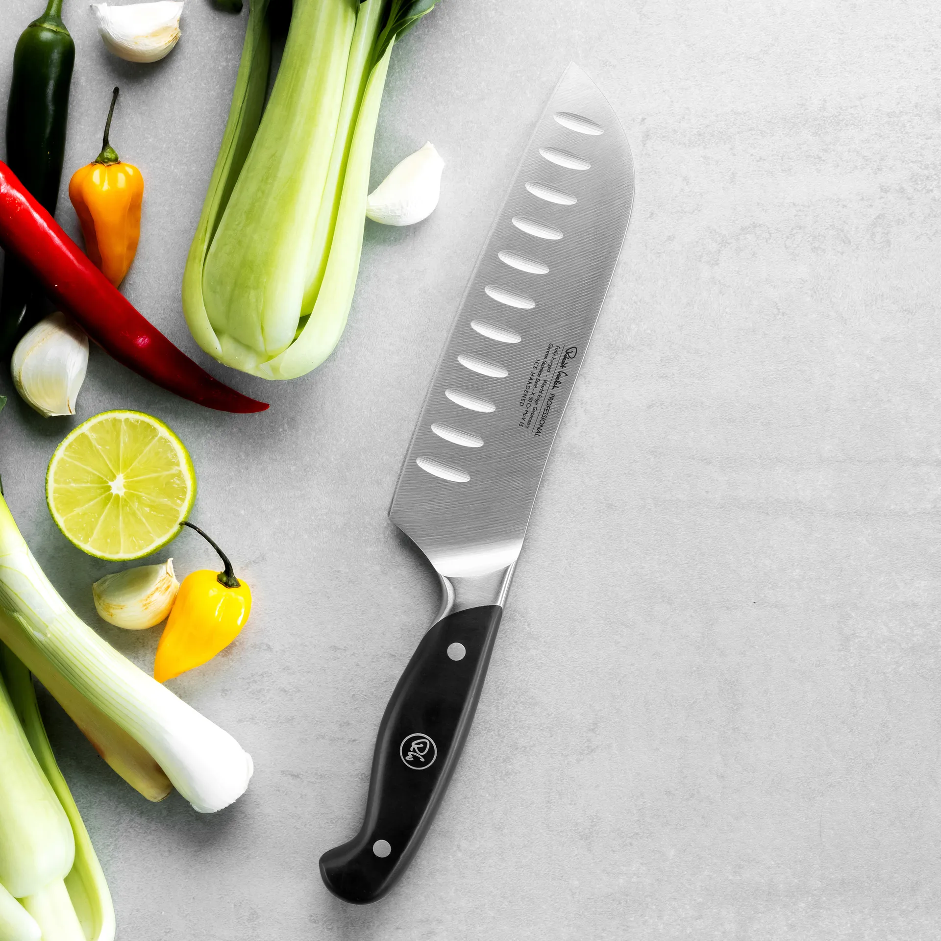 Couteau Santoku Robert Welch Professional 17 cm, Acier inoxydable Robert Welch