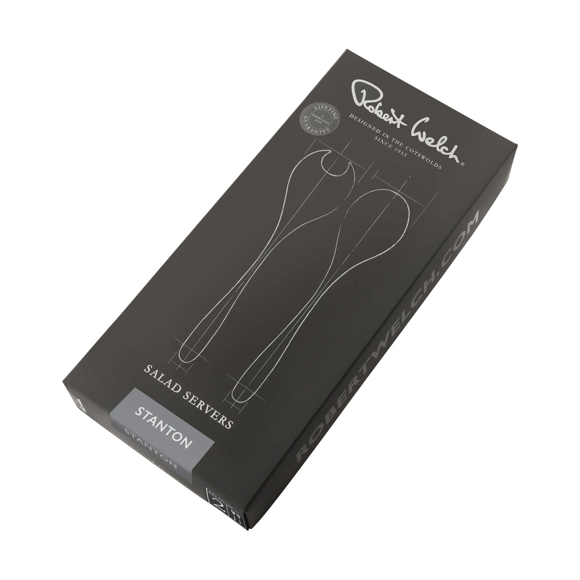 Couverts à salade Stanton Bright, 2 pièces, Acier inoxydable Robert Welch