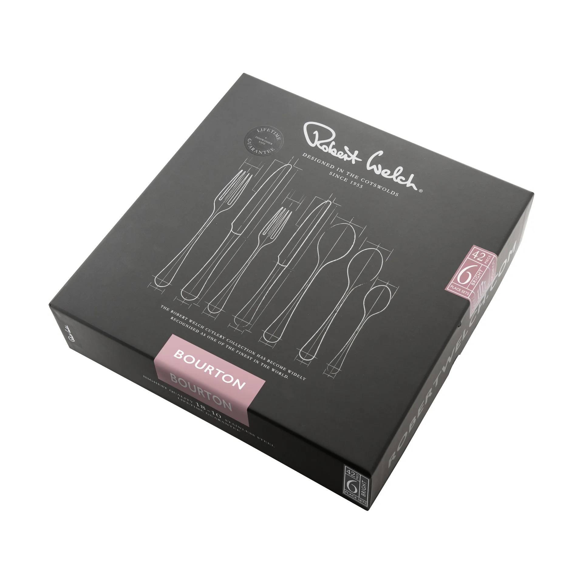 Couverts Bourton Bright, 42 pièces Robert Welch