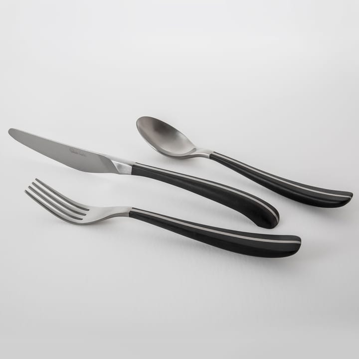 Couverts Contour 24 Pièces, Noir Robert Welch