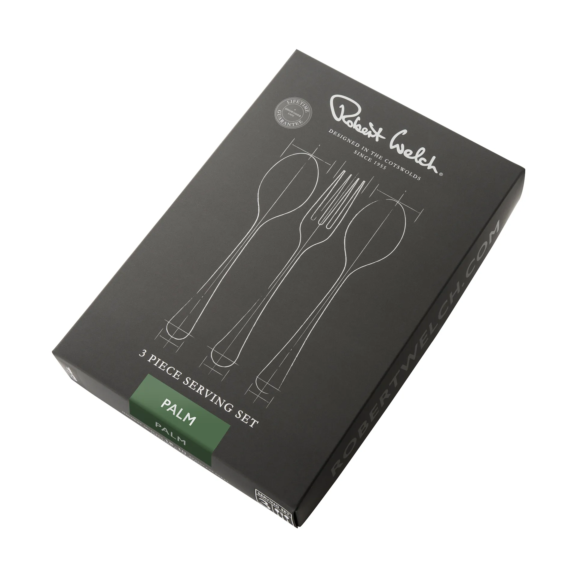 Couverts de service Palm Bright 3 pièces, Acier inoxydable Robert Welch