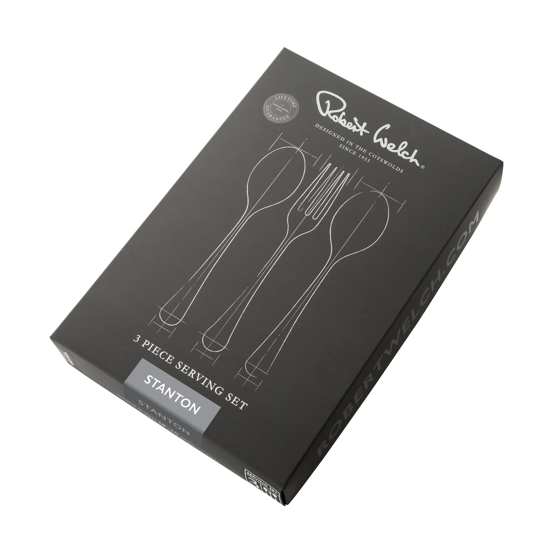 Couverts de service Stanton Bright 3 pièces, Acier inoxydable Robert Welch